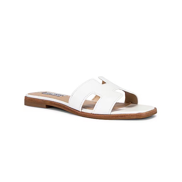 [Steve Madden] Haydn Sandal in White Leather 8.5 - Picture 1 of 5